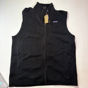 Patagonia Better Sweater Mens Large Black Vest Fleece Full Zip Outdoor 25882 NWT